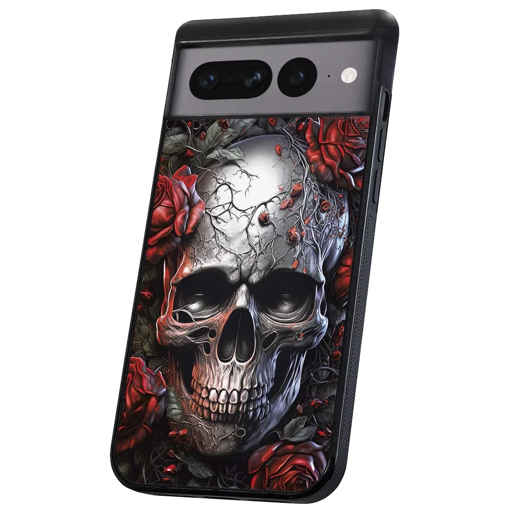 Skal/Mobilskal Skull Roses Case for Google Pixel 9 Pro XL