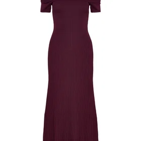 Bardot Harro Laskostettu Neulottu Mekko