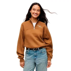 Tommy Hilfiger WW0WW51878 Halvdragad Sweatshirt (Dam)