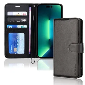 TECHGEAR Läder Plånboksfodral för iPhone 14 Pro Max