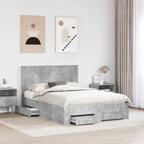 vidaXL Sängram med låda 140x190cm 3411308