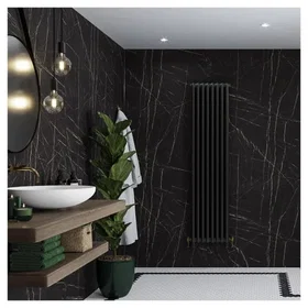 Multipanel Linda Barker Hydrolock Shower Wall Black Pietra 668617