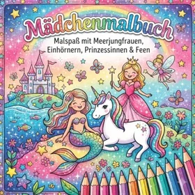 Mädchenmalbuch Färgläggningsbok