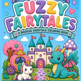 Fuzzy Fairytales Färgläggningsbok