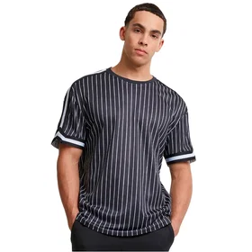 Urban Classics Oversized Striped Mesh Short Sleeve T-shirt (Herr)