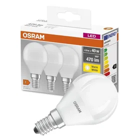 Osram 4058075090507 E14 A60 2700K 470lm 5W 3-pack