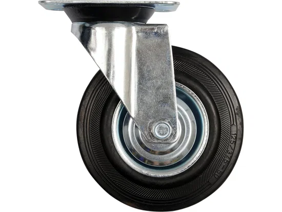 Vorel Black Rubber 200 mm Castor Wheels (15 Pieces)