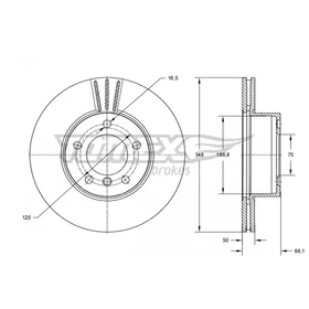 Tomex Brakes Bromsskiva TX 73-98