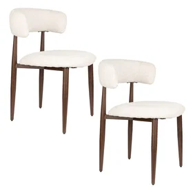 Boîte Chaise à Manger en Tissu 2-Pack