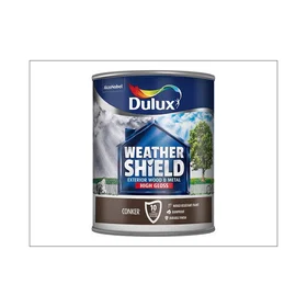 Dulux Weathershield Exterior Gloss Paint Brown 0.75L