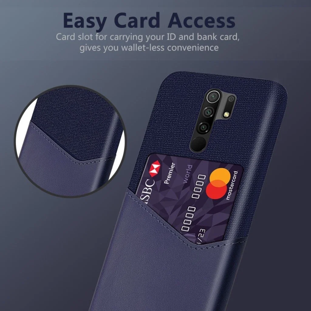 Bofink Card Holder Case for Xiaomi Redmi 9