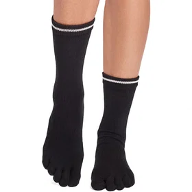 ToeSox Full Toe Pilates Grip Crew Socks (Dam)