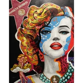 Meubletmoi Tableau Pop Art Monroe Moderne 120x90cm