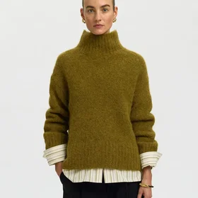 Selected Gabriella LS Knit High Neck Sweater (Women's)