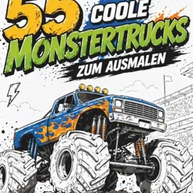 Monstertrucks Färgläggningsbok för Barn