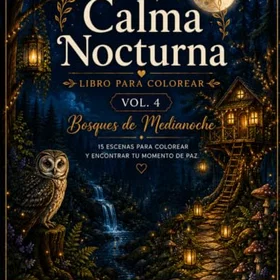 Calma Nocturna Bosques De Medianoche Färgläggningsbok