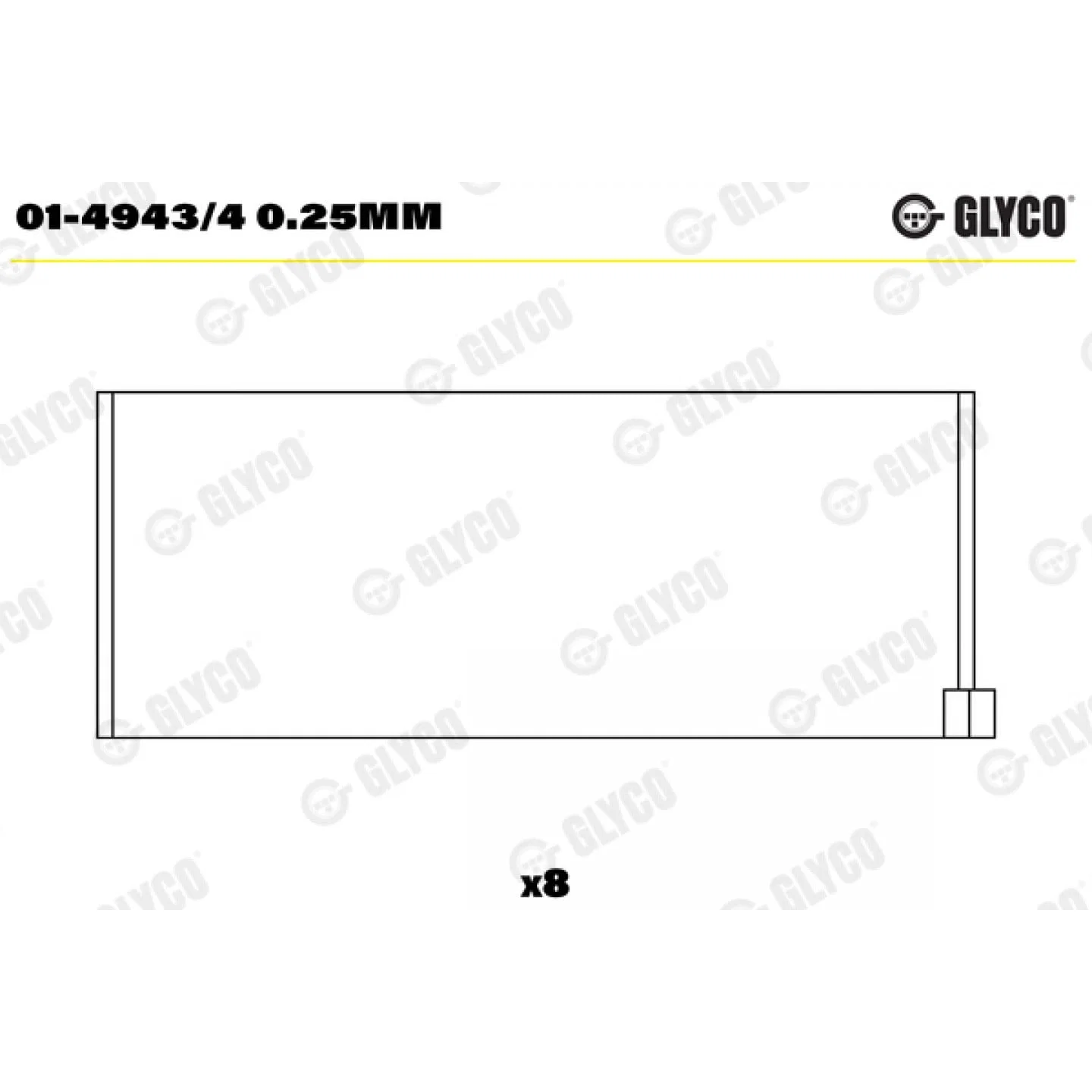 GLYCO Wheel Bearing Kit 01-4943/4 0.25MM