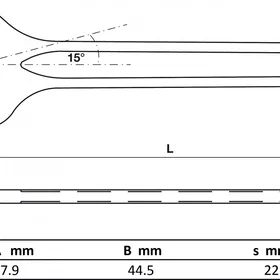 BGS Technic 34222B Enkelöppen nyckel 22mm