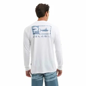 Pelagic Rash Guard Aquatek Wahoo Icon UPF 50+ (Herr)