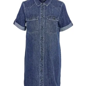 Noisy May Nmnew Signe Denim Kort Skjortekjole