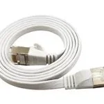 Linkit Flat U/FTP Cat6a 2.5m Patch Cable STP-FL6A-00250-WH