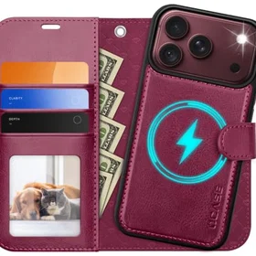 OCASE 2-in-1 Magnetisk Premium PU Läderfodral för iPhone 17 Pro