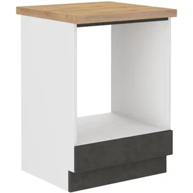 by Lassen Meuble bas pour four encastrable avec plan de travail 60x516x85cm Gris