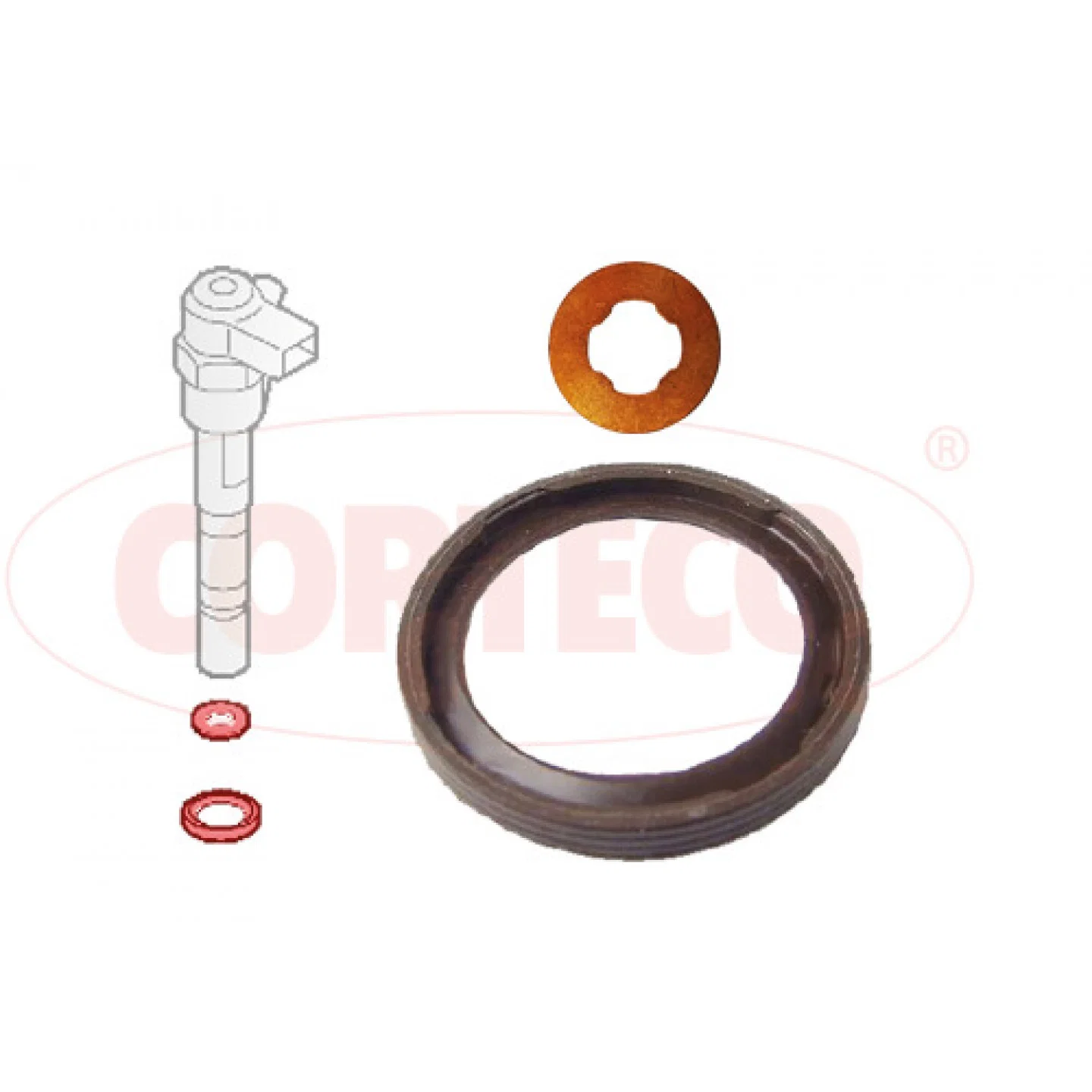 Corteco Injector Nozzle Seal Ring Set 49445016
