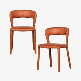 WOOOD Noble Spisestol Brun 2-Pack