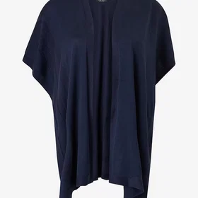Ralph Lauren Belting-Motif Jacquard Ruana