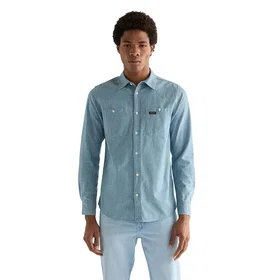 Wrangler Chambray Långärmad Skjorta (Herr)