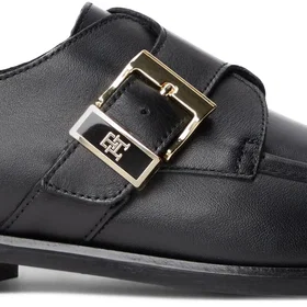 Tommy Hilfiger New York Label Leather Buckle Moc Toe Loafers (Kvinners)