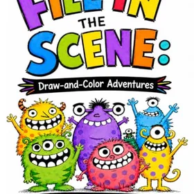 Fill In The Scene: Draw And Color Adventures Färgläggningsbok