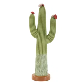 Mauro Figurine de cactus multicolore en résine 16.5x11x45cm