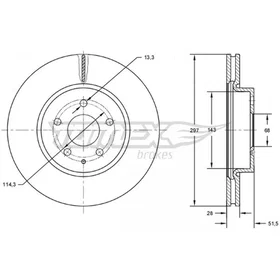 Tomex Brakes Bromsskiva TX 72-77