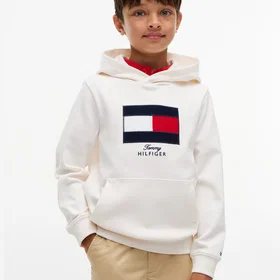 Tommy Hilfiger Logo Interlock Knit Hoodie (Unisex)