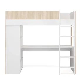 Nateo Lit mezzanine avec bureau 90x190cm