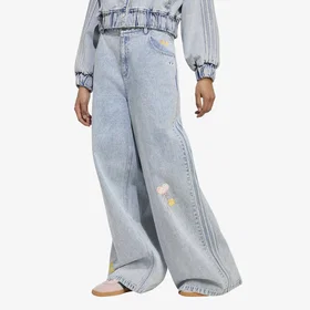 Adidas Care Bear Wide Leg Høj Talje Jeans (Dame)