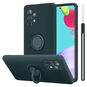 Cadorabo Étui en silicone avec anneau pour Samsung Galaxy A52/A52s