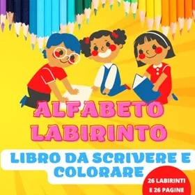 Alfabeto Labirinto Färgläggningsbok