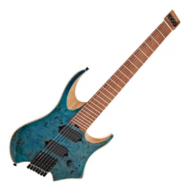 G4M 529 7-String Headless Guitare Électrique Trans Blue