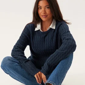 Pieces Ls Cable Knit Cardigan (Dam)