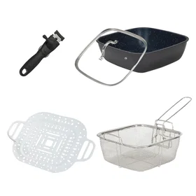 FlavorStone Diamond Deep Frying Pan Set