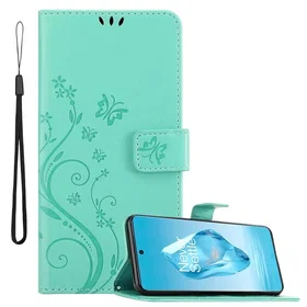 Cadorabo Blomster Plånboksfodral med Magnetisk Stängning Stativfunktion för OnePlus 12R