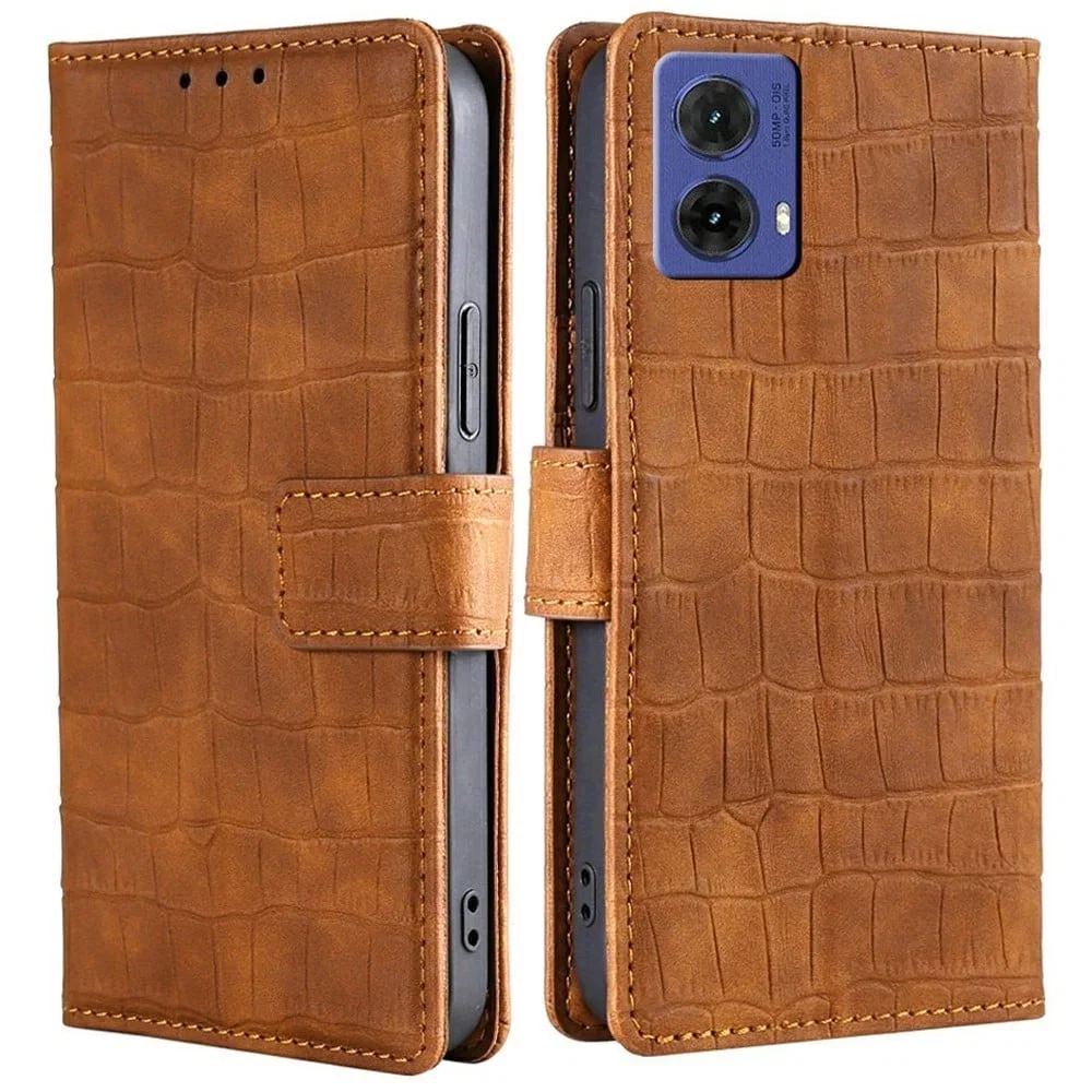 Motorola Crocodile Pattern Leather Case for Moto G85