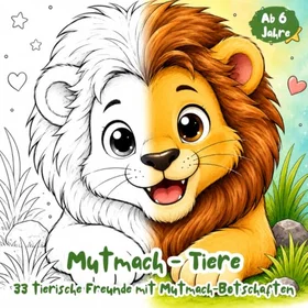Mutmach-Tiere Ausmalbuch för Barn