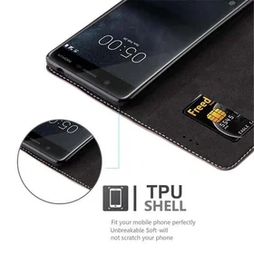 Cadorabo Kotelolla Magneettilppaan Teline ja Korttipaikka Nokia 5 2017
