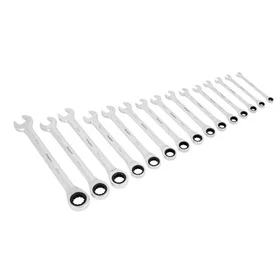 Siegen S01247 Ratchet Combination Spanner Set 15pcs