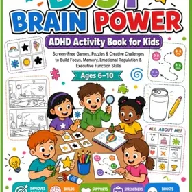 Busy Brain Power ADHD Aktivitetsbok för Barn
