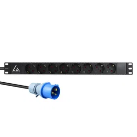 Lanview Bande d'alimentation 1U 19" LVR-3MIEC-LIC-SCH8